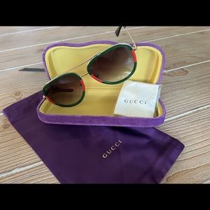 GUCCI Aviator metal sunglasses